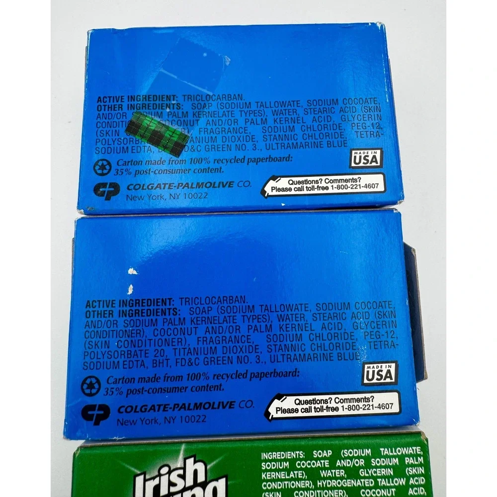 Vintage Irish Spring Bar Soap Lot 3 NOS Original Waterfall Clean Antibacterial